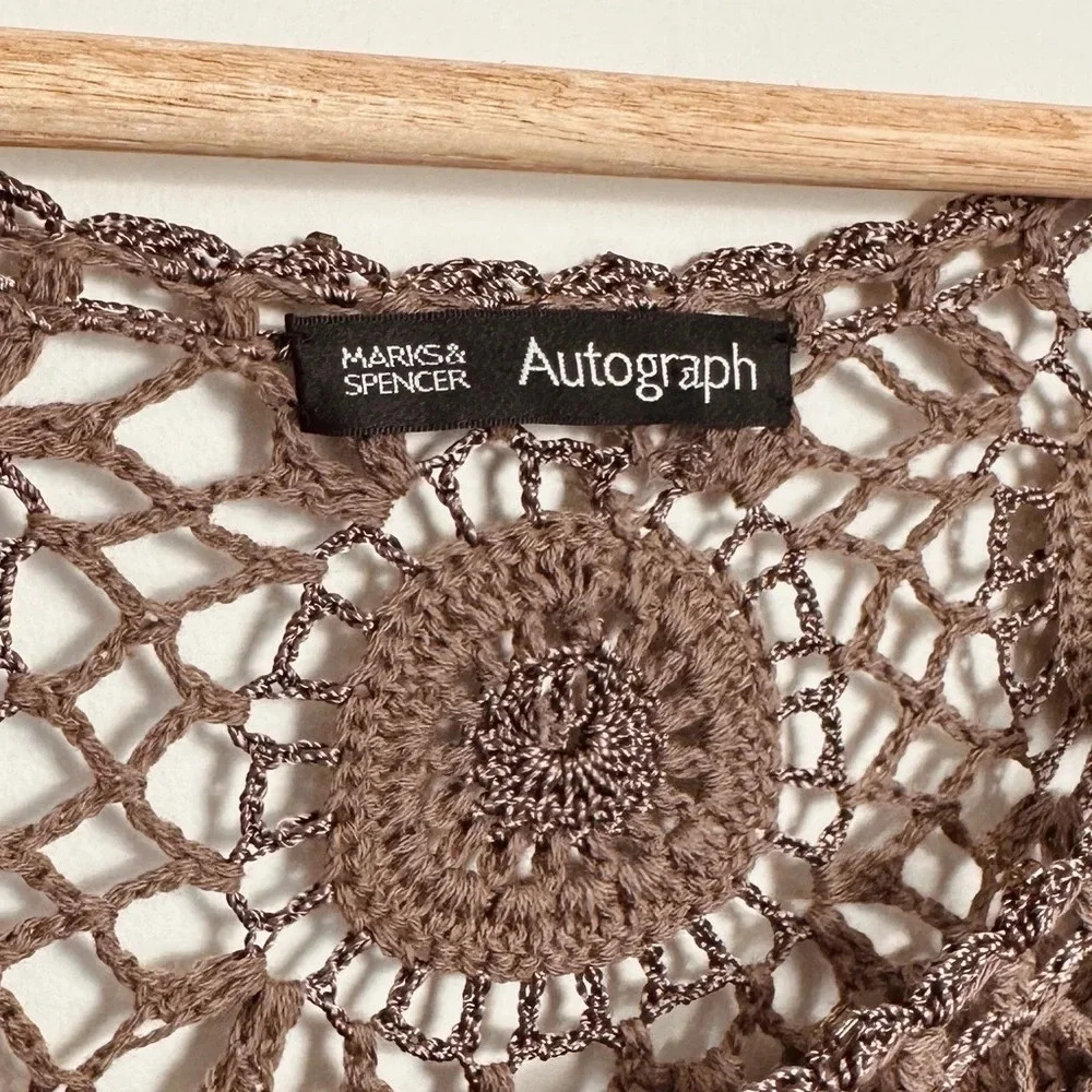 Crochet top in silky yarn - Marks & Spencer Autograph brand - as new - S - Picture 6 of 8